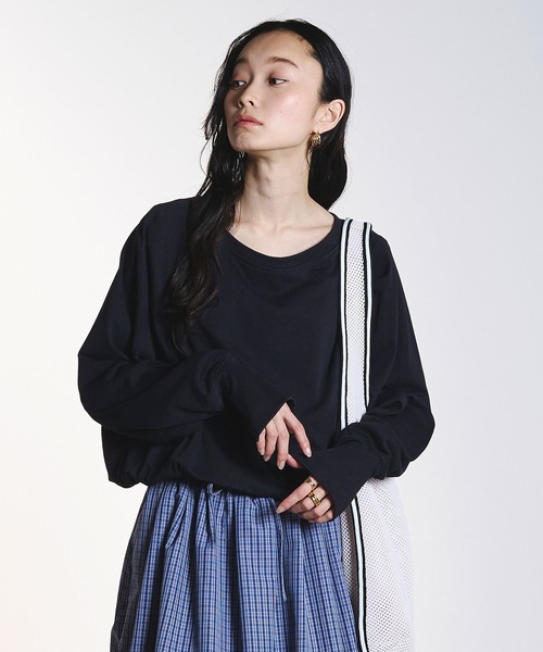 ROSE BUD(ローズバッド)の「BALLOON HEM T-SHIRT(Tシャツ/カットソー・レディース・イエロー/ブラック・ONE SIZE)」の19枚目の写真