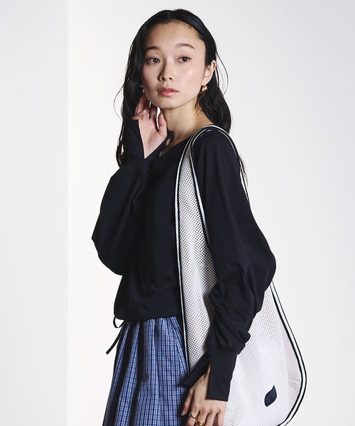 ROSE BUD(ローズバッド)の「BALLOON HEM T-SHIRT(Tシャツ/カットソー・レディース・イエロー/ブラック・ONE SIZE)」の17枚目の写真