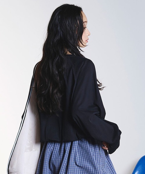 ROSE BUD(ローズバッド)の「BALLOON HEM T-SHIRT(Tシャツ/カットソー・レディース・イエロー/ブラック・ONE SIZE)」の16枚目の写真