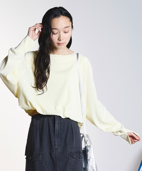 ROSE BUD(ローズバッド)の「BALLOON HEM T-SHIRT(Tシャツ/カットソー・レディース・イエロー/ブラック・ONE SIZE)」の11枚目の写真