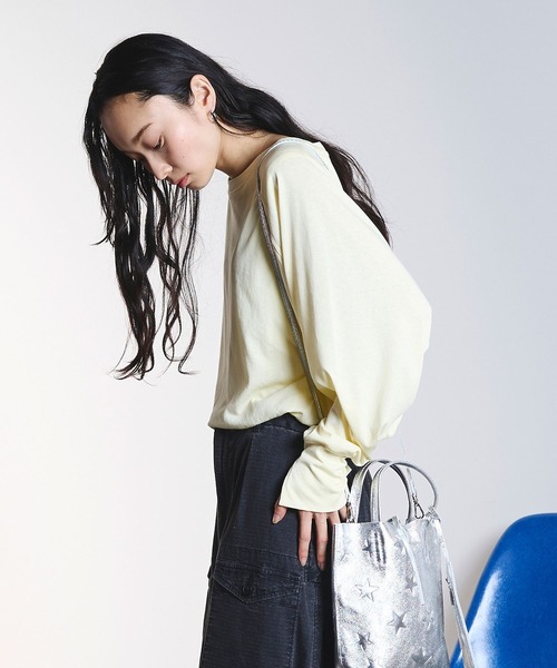 ROSE BUD(ローズバッド)の「BALLOON HEM T-SHIRT(Tシャツ/カットソー・レディース・イエロー/ブラック・ONE SIZE)」の10枚目の写真