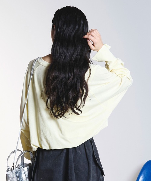 ROSE BUD(ローズバッド)の「BALLOON HEM T-SHIRT(Tシャツ/カットソー・レディース・イエロー/ブラック・ONE SIZE)」の9枚目の写真