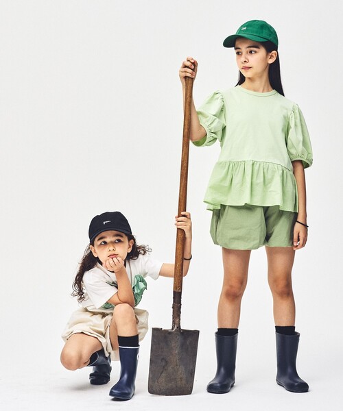 green label relaxing(グリーンレーベルリラクシング)の「タッサーバルーン キュロット / キッズ 100cm-160cm 撥水 UVカット(その他パンツ・キッズ・オリーブ/オフホワイト/ダークグレー・150cm/110cm/140cm/120cm/130cm/160cm/100cm)」の8枚目の写真