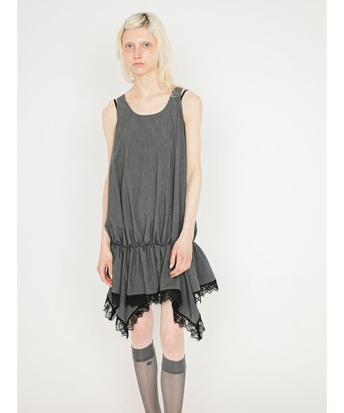 SORIN(ソリン )の「Back Open Balloon Tanktop/バックオープン バルーンタンクトップ(タンクトップ・レディース・グレー/ダークグレー/ホワイト・38)」の4枚目の写真