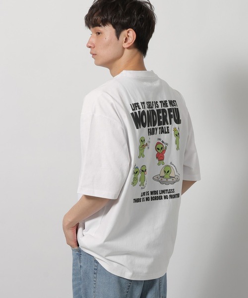 LAKOLE(ラコレ)の「ALIENプリントTシャツ / 659293(Tシャツ/カットソー・メンズ・ホワイト/ブラック・LARGE/MEDIUM)」の6枚目の写真