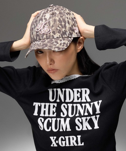 X-girl(エックスガール)の「X-girl x NEW ERA (R) 9FORTY TM EMBROIDERED XG LOGO CAP(キャップ・レディース・ブラウン/ブラック/ベージュ・ONE SIZE)」の5枚目の写真