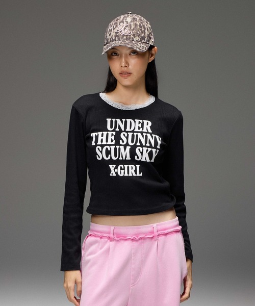X-girl(エックスガール)の「X-girl x NEW ERA (R) 9FORTY TM EMBROIDERED XG LOGO CAP(キャップ・レディース・ブラウン/ブラック/ベージュ・ONE SIZE)」の7枚目の写真