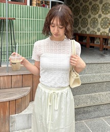 シースルー」に該当するトップス（花柄・ボタニカル柄）ファッション