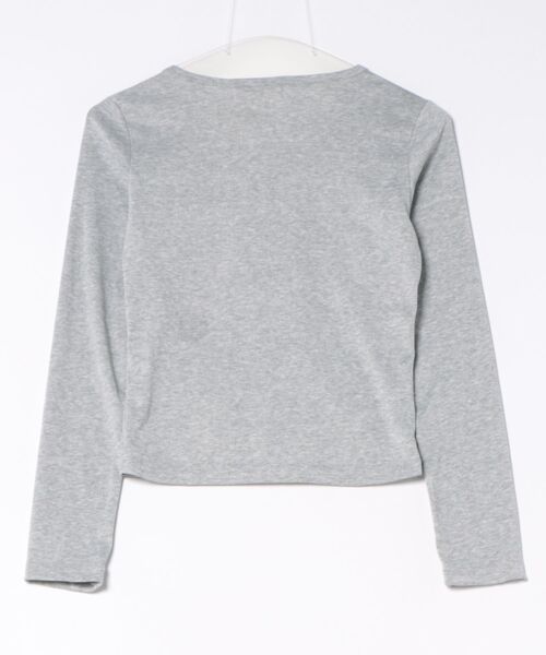 Nia(ニア)の「Nia(ニア)/レイヤード風レースリボンカットソー(Tシャツ/カットソー・レディース・グレー/ピンク/ブルー・SMALL/MEDIUM)」の7枚目の写真