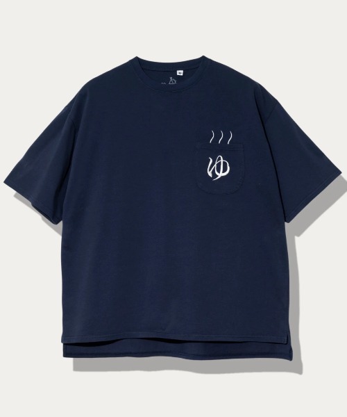 go slow caravan(ゴースローキャラバン)の「シリコンバイオ 色々ポケット刺繍 ゆったり TEE(Tシャツ/カットソー・メンズ・ライトグレー/イエロー/ネイビー/ブルー・X-LARGE/LARGE/MEDIUM/SMALL)」の2枚目の写真