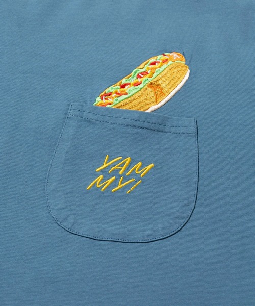 go slow caravan(ゴースローキャラバン)の「シリコンバイオ 色々ポケット刺繍 ゆったり TEE(Tシャツ/カットソー・メンズ・ライトグレー/イエロー/ネイビー/ブルー・X-LARGE/LARGE/MEDIUM/SMALL)」の6枚目の写真
