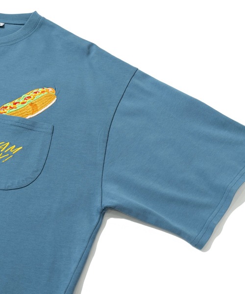 go slow caravan(ゴースローキャラバン)の「シリコンバイオ 色々ポケット刺繍 ゆったり TEE(Tシャツ/カットソー・メンズ・ライトグレー/イエロー/ネイビー/ブルー・X-LARGE/LARGE/MEDIUM/SMALL)」の7枚目の写真