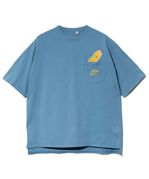 go slow caravan(ゴースローキャラバン)の「シリコンバイオ 色々ポケット刺繍 ゆったり TEE(Tシャツ/カットソー・メンズ・ライトグレー/イエロー/ネイビー/ブルー・X-LARGE/LARGE/MEDIUM/SMALL)」の10枚目の写真