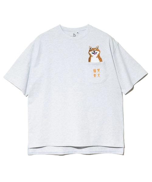 go slow caravan(ゴースローキャラバン)の「シリコンバイオ 色々ポケット刺繍 ゆったり TEE(Tシャツ/カットソー・メンズ・ライトグレー/イエロー/ネイビー/ブルー・X-LARGE/LARGE/MEDIUM/SMALL)」の12枚目の写真