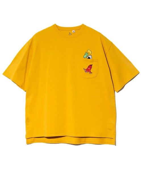 go slow caravan(ゴースローキャラバン)の「シリコンバイオ 色々ポケット刺繍 ゆったり TEE(Tシャツ/カットソー・メンズ・ライトグレー/イエロー/ネイビー/ブルー・X-LARGE/LARGE/MEDIUM/SMALL)」の15枚目の写真