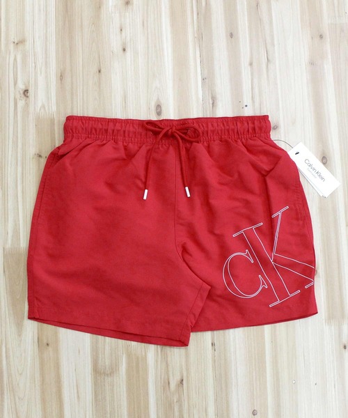 Calvin Klein（カルバン・クライン）の「CK モノグラムロゴ サーフパンツ スイムボードショーツ（水着・メンズ・ホワイト/ブラック/レッド・M/S/XL/L）」の12枚目の写真