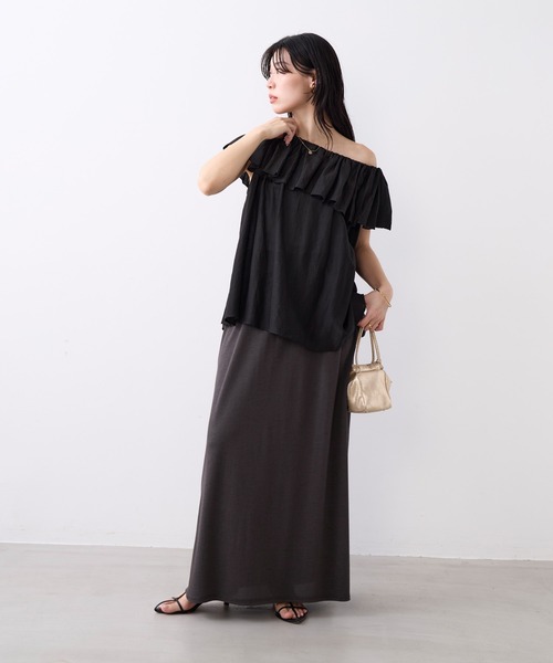 MICA&DEAL（マイカ＆ディール）の「インドフレアオフショルダーブラウス（シャツ/ブラウス・レディース・オフホワイト/ブラック/サックスブルー・FREE）」の12枚目の写真