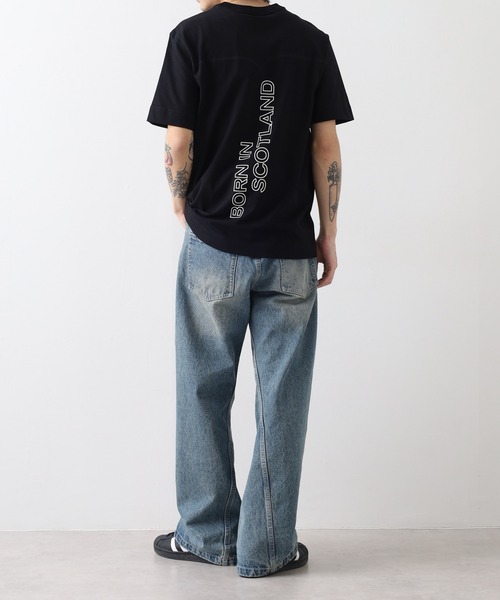 HUNTER(ハンター)の「HUNTER ユニセックス バイカラー ロゴ ティーシャツ 半袖(Tシャツ/カットソー・レディース・ブラック/ホワイト・S/M)」の1枚目の写真