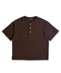 Starting Over（スターティングオーバー）の「短丈スナップヘンリーワッフル半袖Tシャツ / ショートレングス サーマル ヘンリーネック Tシャツ【ユニセックス】新色追加（Tシャツ/カットソー）」