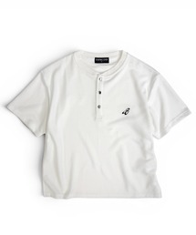 Starting Over（スターティングオーバー）の「短丈スナップヘンリーワッフル半袖Tシャツ / ショートレングス サーマル ヘンリーネック Tシャツ【ユニセックス】（Tシャツ/カットソー）」