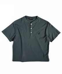 Starting Over（スターティングオーバー）の「短丈スナップヘンリーワッフル半袖Tシャツ / ショートレングス サーマル ヘンリーネック Tシャツ【ユニセックス】（Tシャツ/カットソー）」