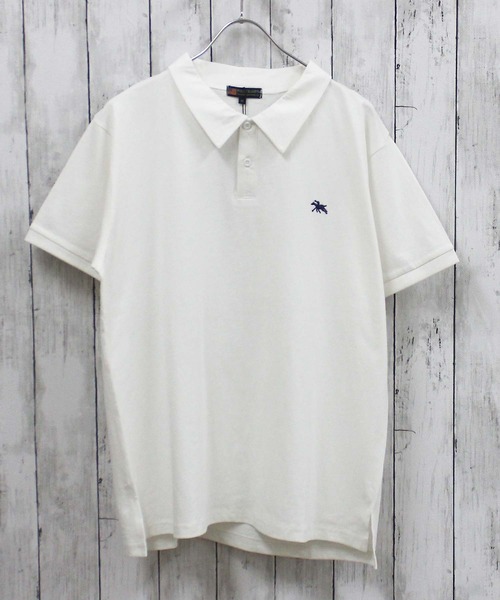 POLOCHAMPS（ポロチャンプス）の「POLOCHAMPS（ポロチャンプス） 刺繍ロゴ ポロシャツ（ポロシャツ・メンズ・オフホワイト/杢グレー/ダークグリーン/ブラック/ネイビー/チャコール・M/L/XL）」の16枚目の写真
