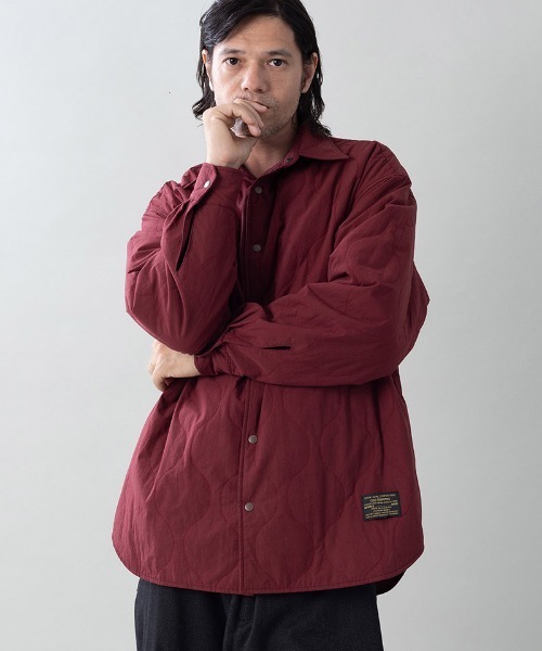 EGO TRIPPING(エゴトリッピング)の「ms6531- FLIPPADDING-SHIRTS リバーシブルシャツ(616706)(シャツ/ブラウス・メンズ・オリーブ/チャコールグレー×ブラック/ブラック/ワイン・46/48)」の5枚目の写真