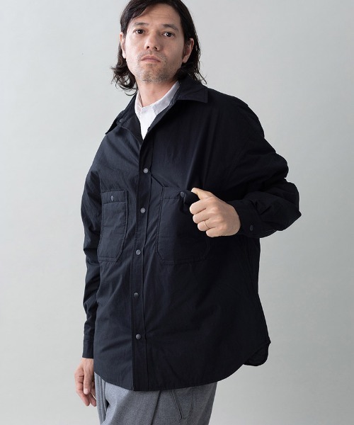 EGO TRIPPING(エゴトリッピング)の「ms6531- FLIPPADDING-SHIRTS リバーシブルシャツ(616706)(シャツ/ブラウス・メンズ・オリーブ/チャコールグレー×ブラック/ブラック/ワイン・46/48)」の16枚目の写真