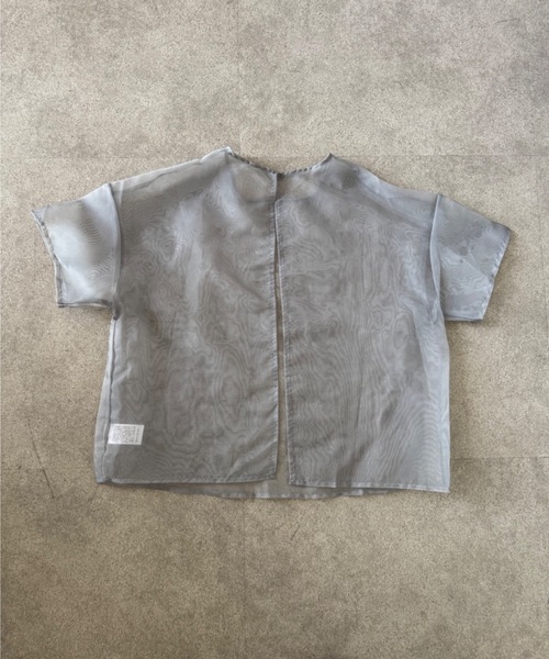 Teem Store（チームストア）の「シアーチュール半袖トップス 重ね着 レイヤード（その他トップス・レディース・グレー・F）」の9枚目の写真