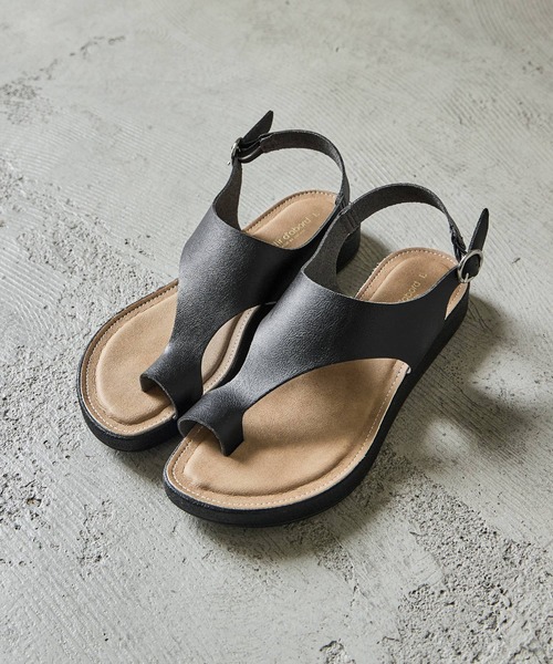 Fashion Letter(ファッションレター)の「日本製 ストラップ付きトングサンダル 痛くないサンダル(サンダル・レディース・ダークブラウン/ブラック/ゴールド/ブロンズ・LL/L/M/S)」の18枚目の写真