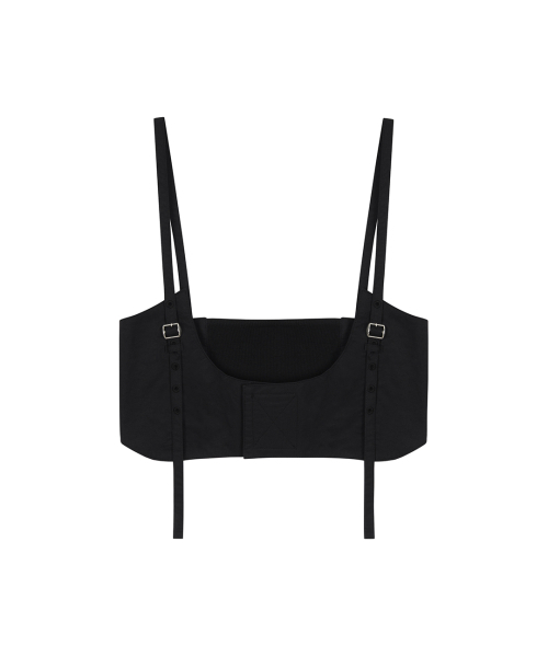41PRAY（サイルプレイ）の「Corset Layered Sleeveless Top / Black（Tシャツ/カットソー・レディース・ブラック・OS）」の4枚目の写真