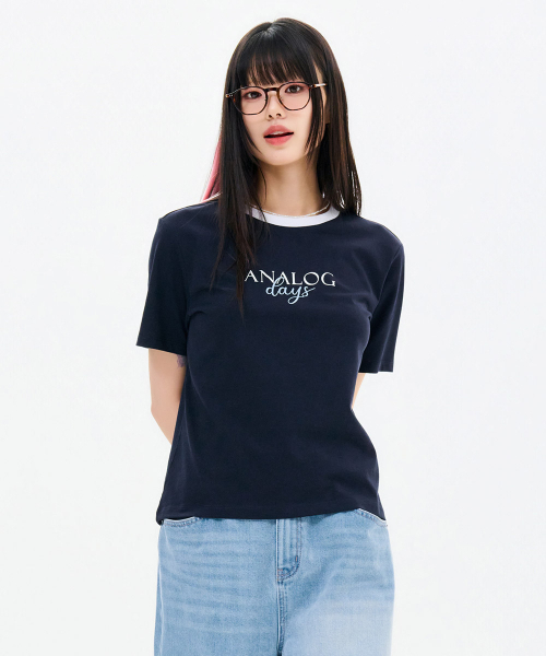 CHASECULT（チェイスカルト）の「レディース ネック配色グラフィックTシャツ-FBRG5867D04（Tシャツ/カットソー・レディース・ネイビー・85/90）」の4枚目の写真