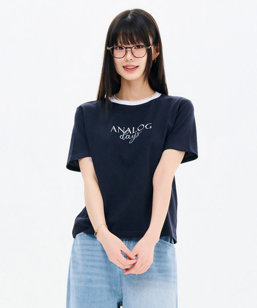 CHASECULT（チェイスカルト）の「レディース ネック配色グラフィックTシャツ-FBRG5867D04（Tシャツ/カットソー・レディース・ネイビー・85/90）」の5枚目の写真