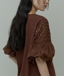 Volume Lace Sleeve Cut Tops / ボリュームレーススリーブカットトップス
