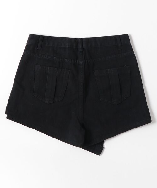 Dream garden(ドリームガーデン)の「ラップスカート風でデニムショートパンツ(デニムパンツ・レディース・ブラック・L/XL/4XL/5XL/3XL/M/S/2XL)」の15枚目の写真