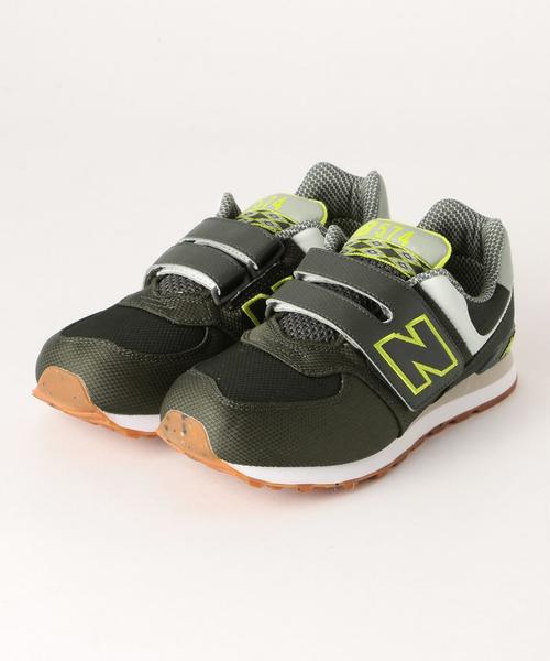 NEW BALANCE（ニューバランス）の「■■■【NEW　BALANCE(ニューバランス)】KV574 17cm-23cm◆（スニーカー・キッズ・グレー/ダークグリーン・17cm/22cm/19cm/23cm/21cm/20cm/18cm）」の2枚目の写真