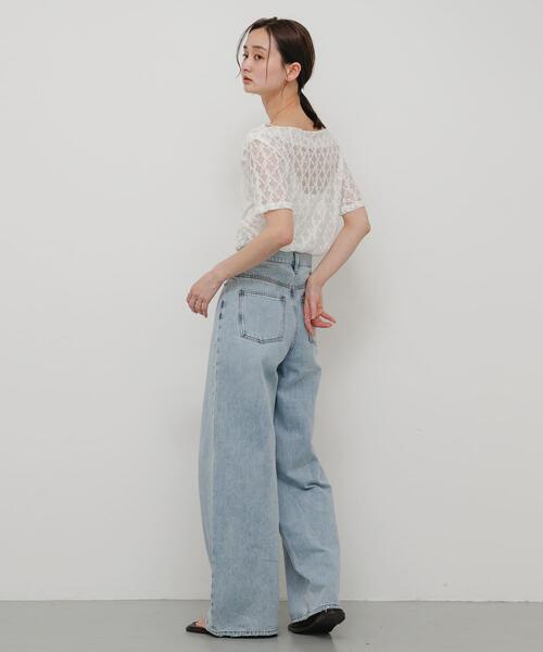 SENSE OF PLACE by URBAN RESEARCH(センスオブプレイスバイアーバンリサーチ)の「レースドレープトップ(Tシャツ/カットソー・レディース・ブラック/オフホワイト/ベージュ・ONE)」の7枚目の写真