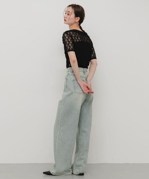 SENSE OF PLACE by URBAN RESEARCH(センスオブプレイスバイアーバンリサーチ)の「レースドレープトップ(Tシャツ/カットソー・レディース・ブラック/オフホワイト/ベージュ・ONE)」の12枚目の写真