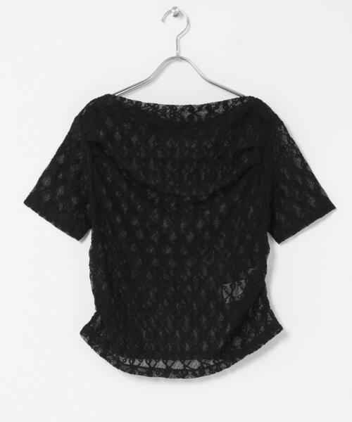 SENSE OF PLACE by URBAN RESEARCH(センスオブプレイスバイアーバンリサーチ)の「レースドレープトップ(Tシャツ/カットソー・レディース・ブラック/オフホワイト/ベージュ・ONE)」の13枚目の写真