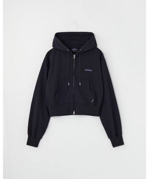 THOUSAND MILE（サウザンドマイル）の「[L's]SHORT LENGTH ZIP UP PARKER FRENCH TERRY/裏毛素材 ショート丈 パーカー（スウェット・レディース・ブラック/グレー/チャコールグレー/グレイッシュベージュ/ネイビー・FREE）」の5枚目の写真