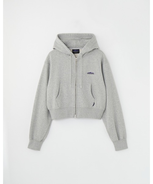 THOUSAND MILE（サウザンドマイル）の「[L's]SHORT LENGTH ZIP UP PARKER FRENCH TERRY/裏毛素材 ショート丈 パーカー（スウェット・レディース・ブラック/グレー/チャコールグレー/グレイッシュベージュ/ネイビー・FREE）」の3枚目の写真