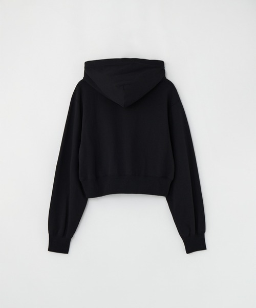 THOUSAND MILE（サウザンドマイル）の「[L's]SHORT LENGTH ZIP UP PARKER FRENCH TERRY/裏毛素材 ショート丈 パーカー（スウェット・レディース・ブラック/グレー/チャコールグレー/グレイッシュベージュ/ネイビー・FREE）」の6枚目の写真