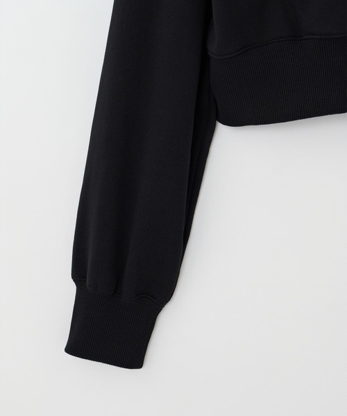THOUSAND MILE（サウザンドマイル）の「[L's]SHORT LENGTH ZIP UP PARKER FRENCH TERRY/裏毛素材 ショート丈 パーカー（スウェット・レディース・ブラック/グレー/チャコールグレー/グレイッシュベージュ/ネイビー・FREE）」の9枚目の写真