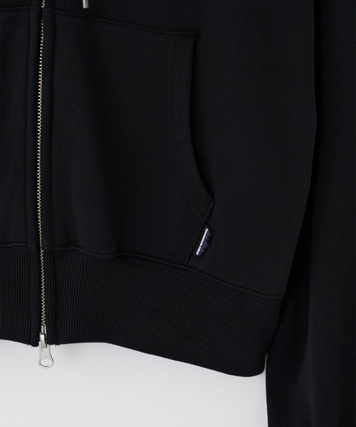 THOUSAND MILE（サウザンドマイル）の「[L's]SHORT LENGTH ZIP UP PARKER FRENCH TERRY/裏毛素材 ショート丈 パーカー（スウェット・レディース・ブラック/グレー/チャコールグレー/グレイッシュベージュ/ネイビー・FREE）」の10枚目の写真