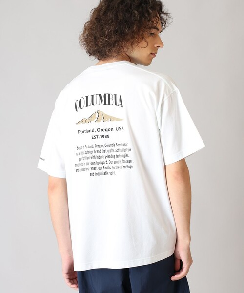 Columbia（コロンビア）の「UVカット Columbia/ コールドベイダッシュ ショートスリーブTシャツ /コロンビア（Tシャツ/カットソー・メンズ・ブラウン/ブルー系その他/ブラウン系その他/ブラック/ホワイト/グレー/グレー系その他/ホワイト系その他/ブラック系その他/ブルー・XL/S/M/L）」の2枚目の写真
