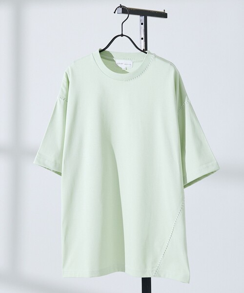 ABAHOUSE GRAY（アバハウスグレイ）の「ハンドステッチ 半袖Tシャツ（Tシャツ/カットソー・メンズ・ホワイト/ライトグレー/ブラック/イエロー/ラベンダー・48/46）」の5枚目の写真