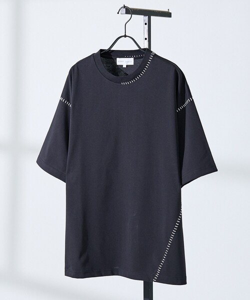 ABAHOUSE GRAY（アバハウスグレイ）の「ハンドステッチ 半袖Tシャツ（Tシャツ/カットソー・メンズ・ホワイト/ライトグレー/ブラック/イエロー/ラベンダー・48/46）」の2枚目の写真