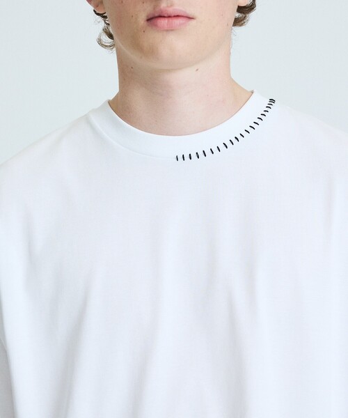 ABAHOUSE GRAY（アバハウスグレイ）の「ハンドステッチ 半袖Tシャツ（Tシャツ/カットソー・メンズ・ホワイト/ライトグレー/ブラック/イエロー/ラベンダー・48/46）」の10枚目の写真