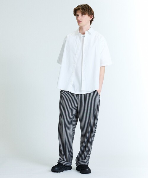 ABAHOUSE GRAY（アバハウスグレイ）の「ハンドステッチ 半袖Tシャツ（Tシャツ/カットソー・メンズ・ホワイト/ライトグレー/ブラック/イエロー/ラベンダー・48/46）」の13枚目の写真