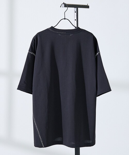 ABAHOUSE GRAY（アバハウスグレイ）の「ハンドステッチ 半袖Tシャツ（Tシャツ/カットソー・メンズ・ホワイト/ライトグレー/ブラック/イエロー/ラベンダー・48/46）」の18枚目の写真